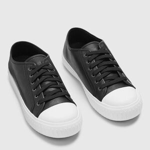 Eileen Fisher Nod Leather Sneaker Black Leather Captoe Women’s 7